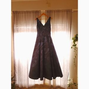 Formal black and blue sleeveless dress size 8